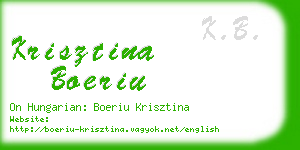 krisztina boeriu business card